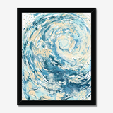 'Wave I' Blue Wave Wall Art Ocean Artwork for Coastal Decor Bedroom Ideas, Abstract Crashing Wave Art Sea Print Ocean & Beach Lover Gift Idea