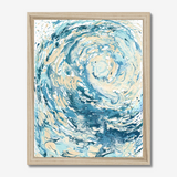 'Wave I' Blue Wave Wall Art Ocean Artwork for Coastal Decor Bedroom Ideas, Abstract Crashing Wave Art Sea Print Ocean & Beach Lover Gift Idea