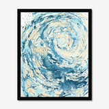'Wave I' Blue Wave Wall Art Ocean Artwork for Coastal Decor Bedroom Ideas, Abstract Crashing Wave Art Sea Print Ocean & Beach Lover Gift Idea