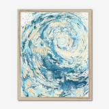 'Wave I' Blue Wave Wall Art Ocean Artwork for Coastal Decor Bedroom Ideas, Abstract Crashing Wave Art Sea Print Ocean & Beach Lover Gift Idea