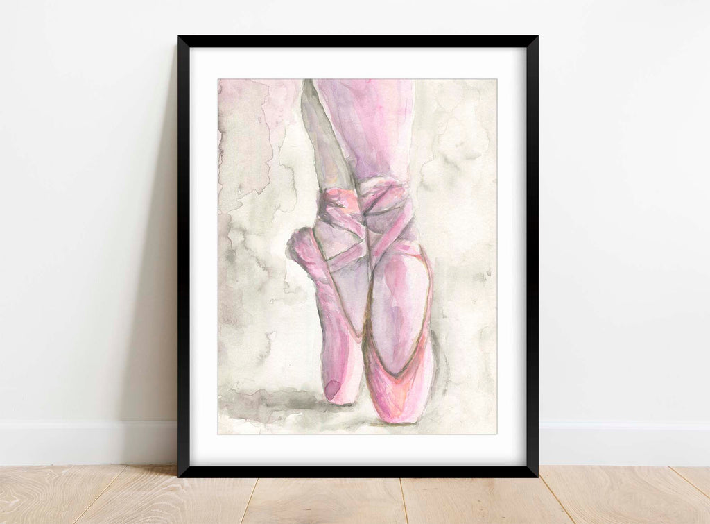 Ballet Slippers Pictures Print, Pointe Shoe Art, Ballet Wall Art, Ballet Presents for Girls Nursery Decor Gift