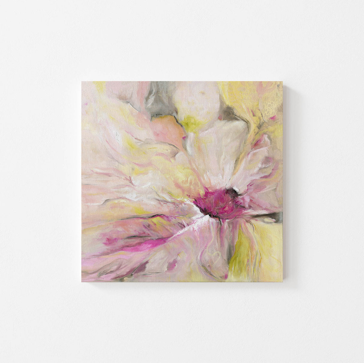 ‘Becoming’ – Abstract flower-like art print symbolising renewal and growth.