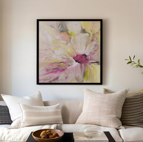 ‘Becoming’ – Subtle floral abstract print ideal for living rooms and bedrooms.