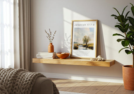 Jeremiah 17:7-8 – River landscape with tree symbolising trust in God.