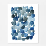 Twilight Drift blue and indigo watercolour abstract print — modern minimalist wall art for bedroom or home office decor