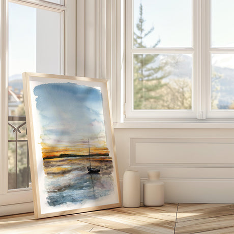 A fine art print of an original seascape painting by Kate Shephard.