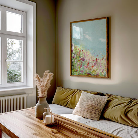 ‘Colours of the Field’ – Colourful art print bringing joy and exuberance into your home.