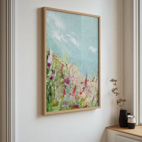 ‘Colours of the Field’ – Abstract field of flowers print with vibrant expressive brushstrokes.
