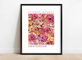 Flower market print with European charm.