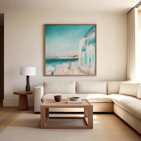 HarbourLight square canvas print in soft coastal colours