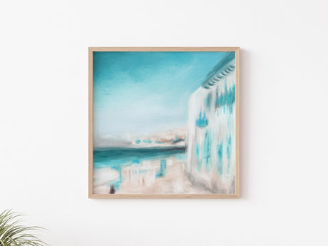 HarbourLight abstract wall art in modern beachy hues