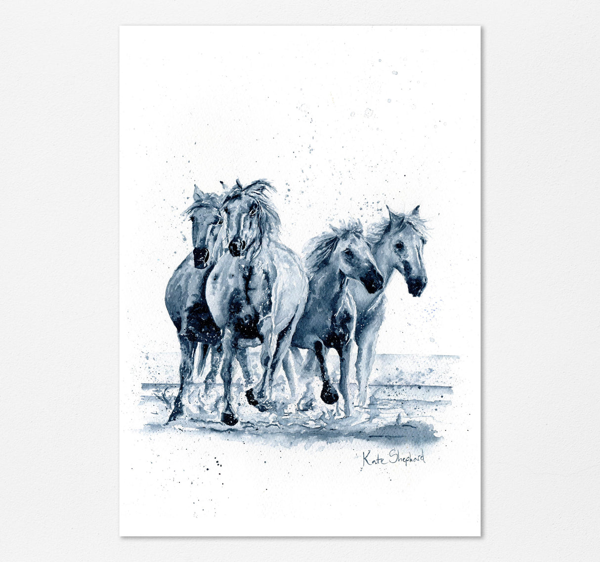 Unique running horses painting gift for horse enthusiasts.