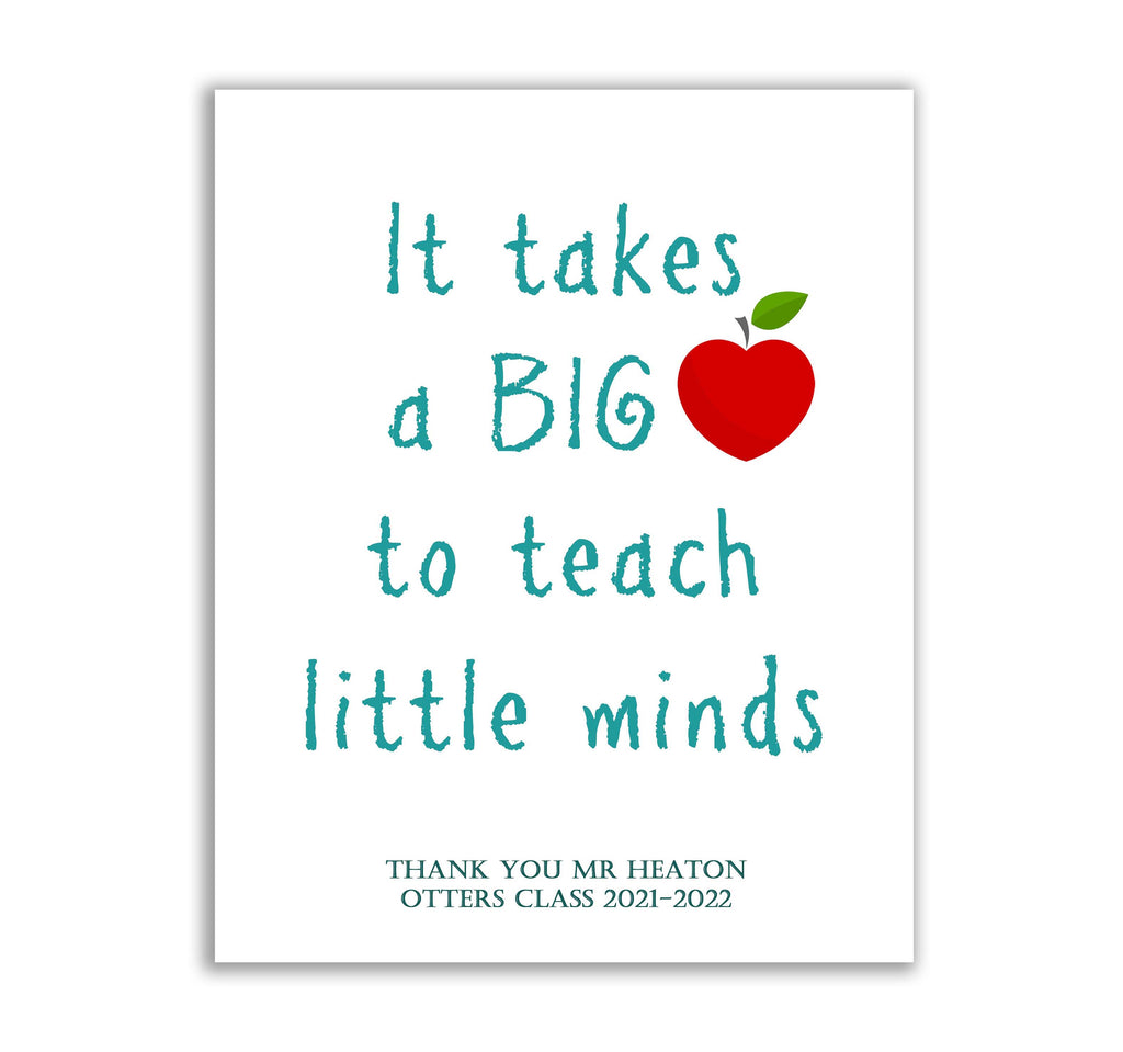 Daycare Appreciation Gift, Pre School Teacher Gifts, Teacher Appreciation Print, Teacher Gift From Class, teacher thanks