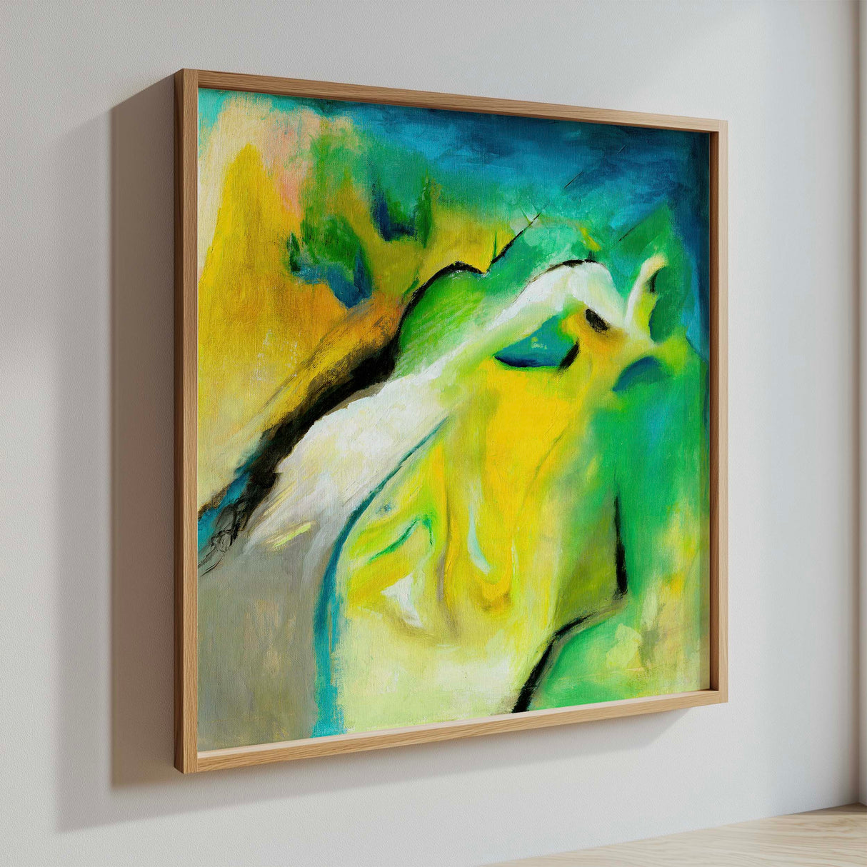 Leap of Faith art print with energetic brushstrokes.