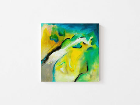 Bright and cheerful abstract painting print.