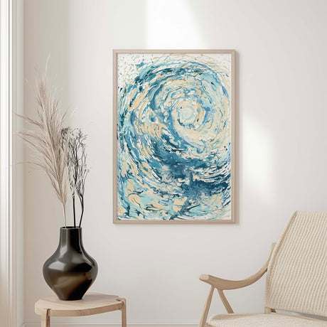 Crashing ocean wave art print 'Wave I', a bold and expressive statement piece for beach lovers and sea dreamers.