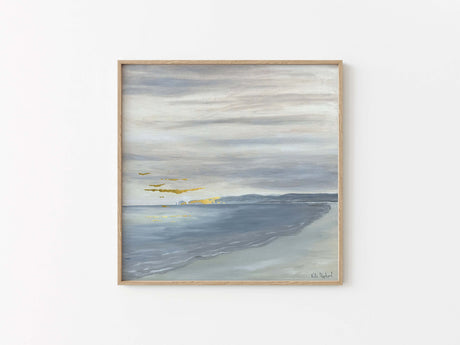 Elegant oil painting of Old Harry Rocks capturing the beauty of Poole’s coastline.