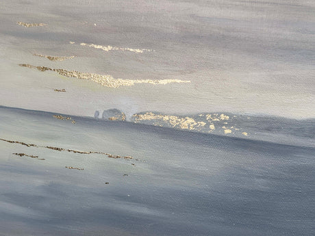 "Old Harry Glow" – an original square oil painting of the Dorset coastline By Kate Shephard, Dorset Artist