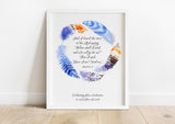 Here I am Send Me Isaiah 6 8 Print, Ordination Gifts UK Scripture Art, Personalized Ordination Gifts, Ordination Present