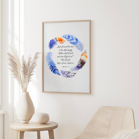 Biblical Wall Art, Scripture Wall Decor, Bible Verse Poster, Pastor Gift, ordination gifts for deacons, church gifts