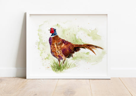 Rustic pheasant art for a nature-inspired home.