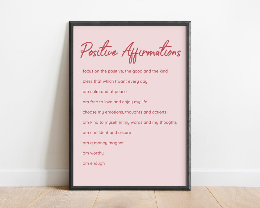 Affirmation Wall Art Print Personalised Positive Affirmations Prints ...