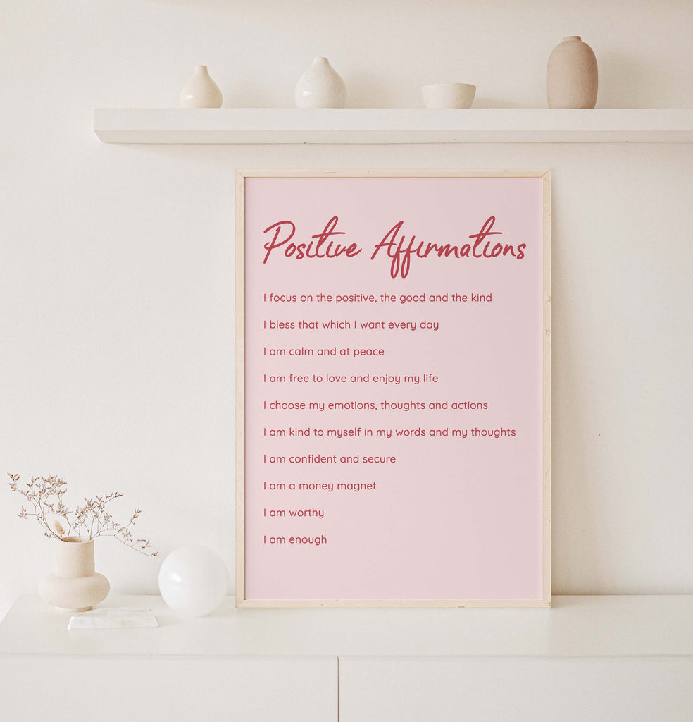 Customisable wall art for manifesting success and confidence, Unique affirmations poster with personalized design options
