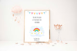 Rainbow quote print for baby's nursery, Personalized rainbow wall decor for nursery, Unique gift: Rainbow-themed baby name print