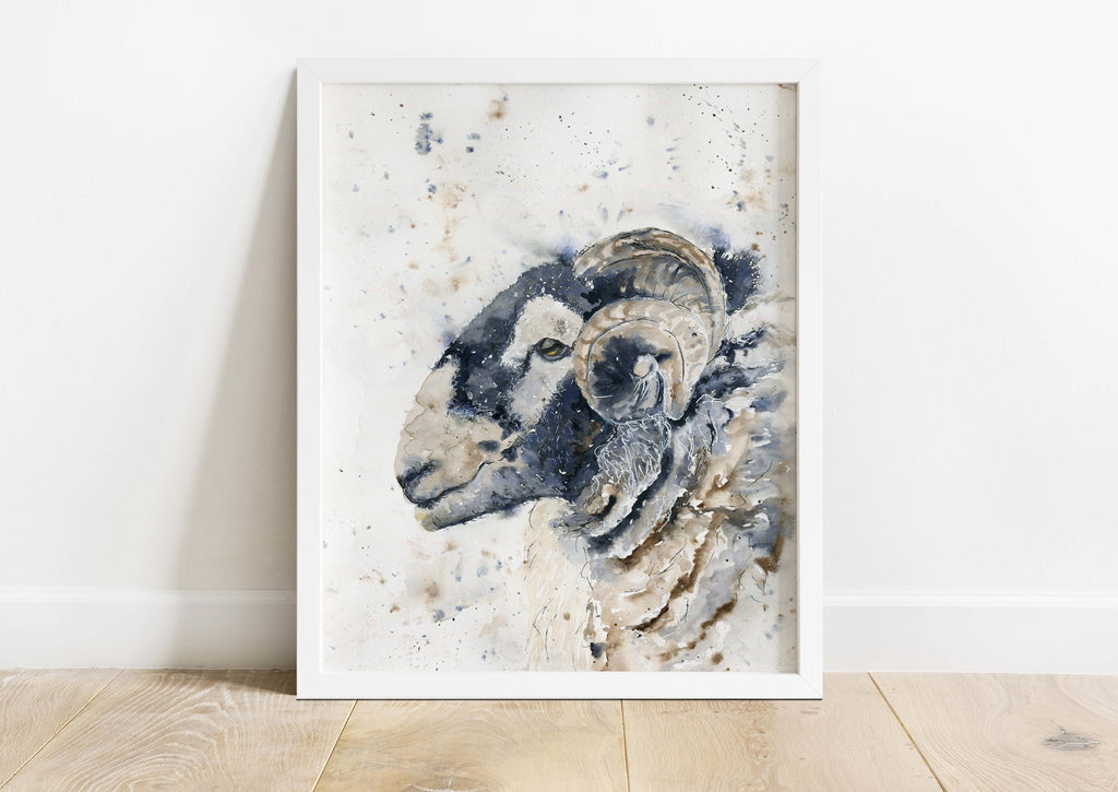 Thoughtful sheep gifts for lovers of contemporary farmhouse decor, Versatile sheep ram print for eclectic rustic living room ideas