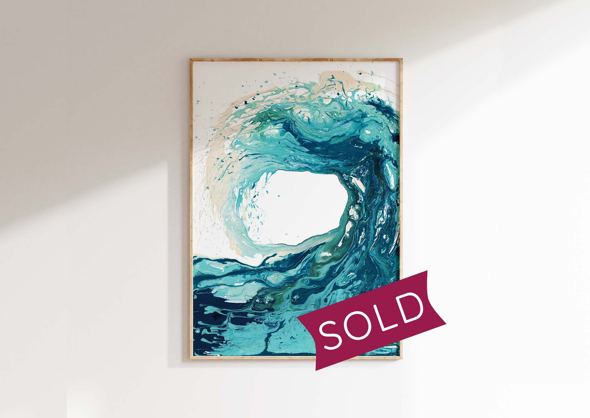 Abstract Ocean Wave Original Painting - SOLD