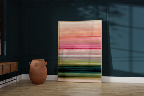 A colorful horizontal stripe painting reproduction, perfect for those who appreciate abstract and contemporary art.