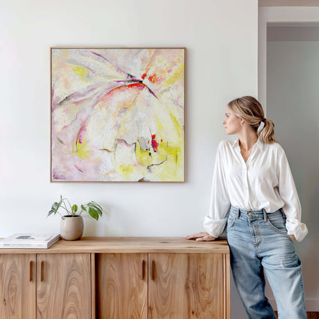 'Taking Flight' – Colourful abstract wall art print for interiors.