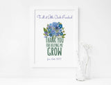 Thank you for helping me grow gift idea for teachers with personalised touch, Thank you gift for teachers with personalised watercolour flowers