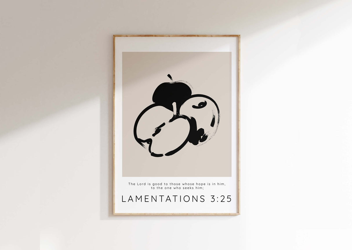 The Lord Is Good To Those Whose Hope Is In Him Minimalist Christian Print