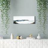 Original oil artwork showing Swanage Pier and Dorset coastline with shimmering gold details.