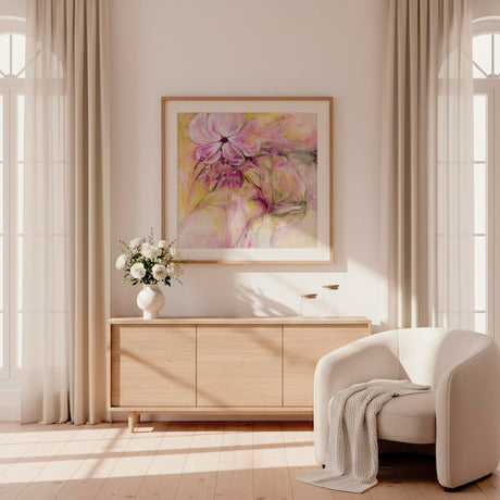 'Through It All' - feminine abstract print symbolising quiet renewal.