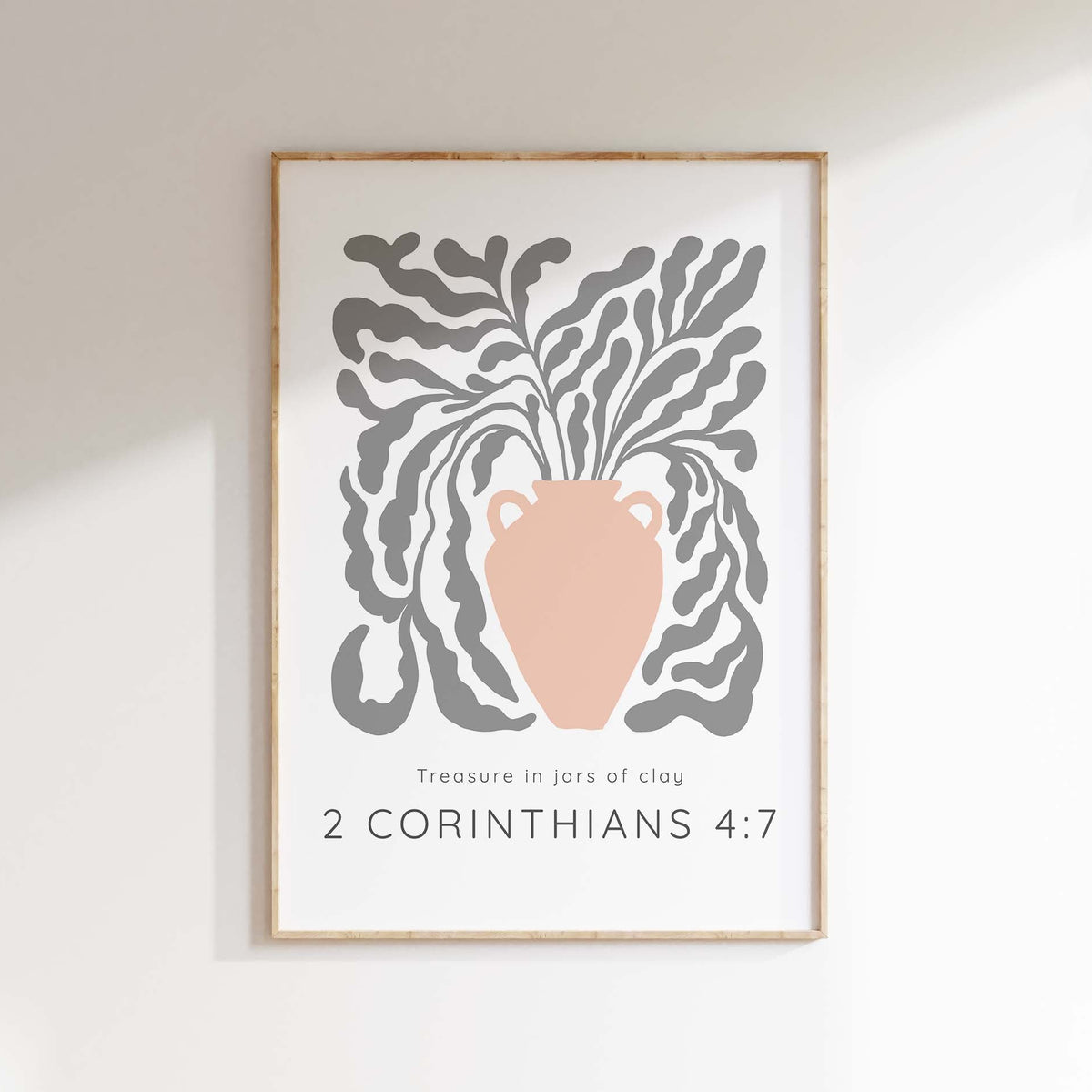 Treasure In Jars Of Clay Bible Verse Wall Art, 2 Corinthians 4:7 Paste ...