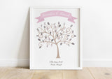 Preserve Your Love Story: Personalized Fingerprint Tree Art for Weddings, Inkpad Option