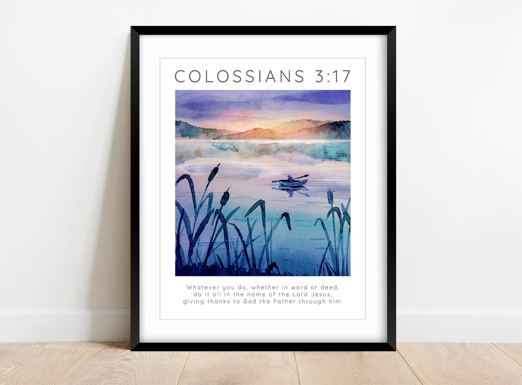 Contemporary Christian bedroom artwork, Gratitude-themed home decor with scripture, Thoughtful present for spiritual reflection