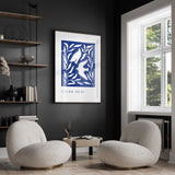 Graceful white birds - Isaiah 40:31 Bible prints on dark blue background, empowering you to soar on wings like eagles