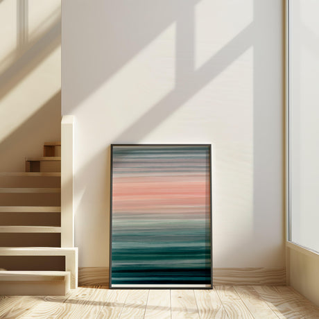 A digital abstract artwork inspired by the cool and crisp beauty of winter.