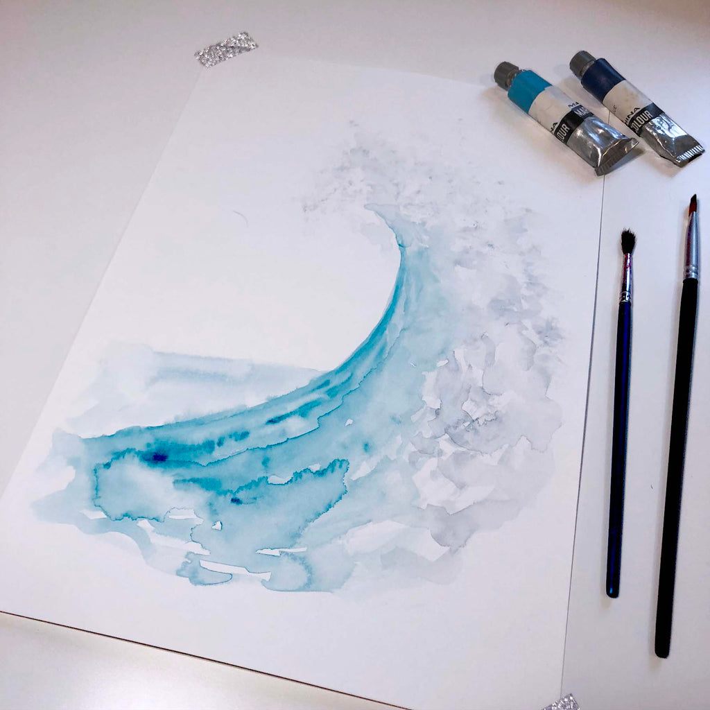 painting an ocean wave for my bible verse ocean wave prints