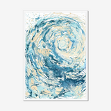 'Wave I' Blue Wave Wall Art Ocean Artwork for Coastal Decor Bedroom Ideas, Abstract Crashing Wave Art Sea Print Ocean & Beach Lover Gift Idea