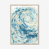 'Wave I' Blue Wave Wall Art Ocean Artwork for Coastal Decor Bedroom Ideas, Abstract Crashing Wave Art Sea Print Ocean & Beach Lover Gift Idea