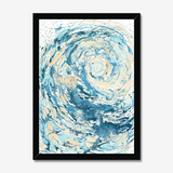'Wave I' Blue Wave Wall Art Ocean Artwork for Coastal Decor Bedroom Ideas, Abstract Crashing Wave Art Sea Print Ocean & Beach Lover Gift Idea