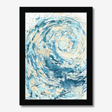 'Wave I' Blue Wave Wall Art Ocean Artwork for Coastal Decor Bedroom Ideas, Abstract Crashing Wave Art Sea Print Ocean & Beach Lover Gift Idea