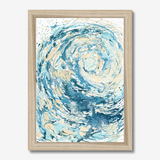 'Wave I' Blue Wave Wall Art Ocean Artwork for Coastal Decor Bedroom Ideas, Abstract Crashing Wave Art Sea Print Ocean & Beach Lover Gift Idea