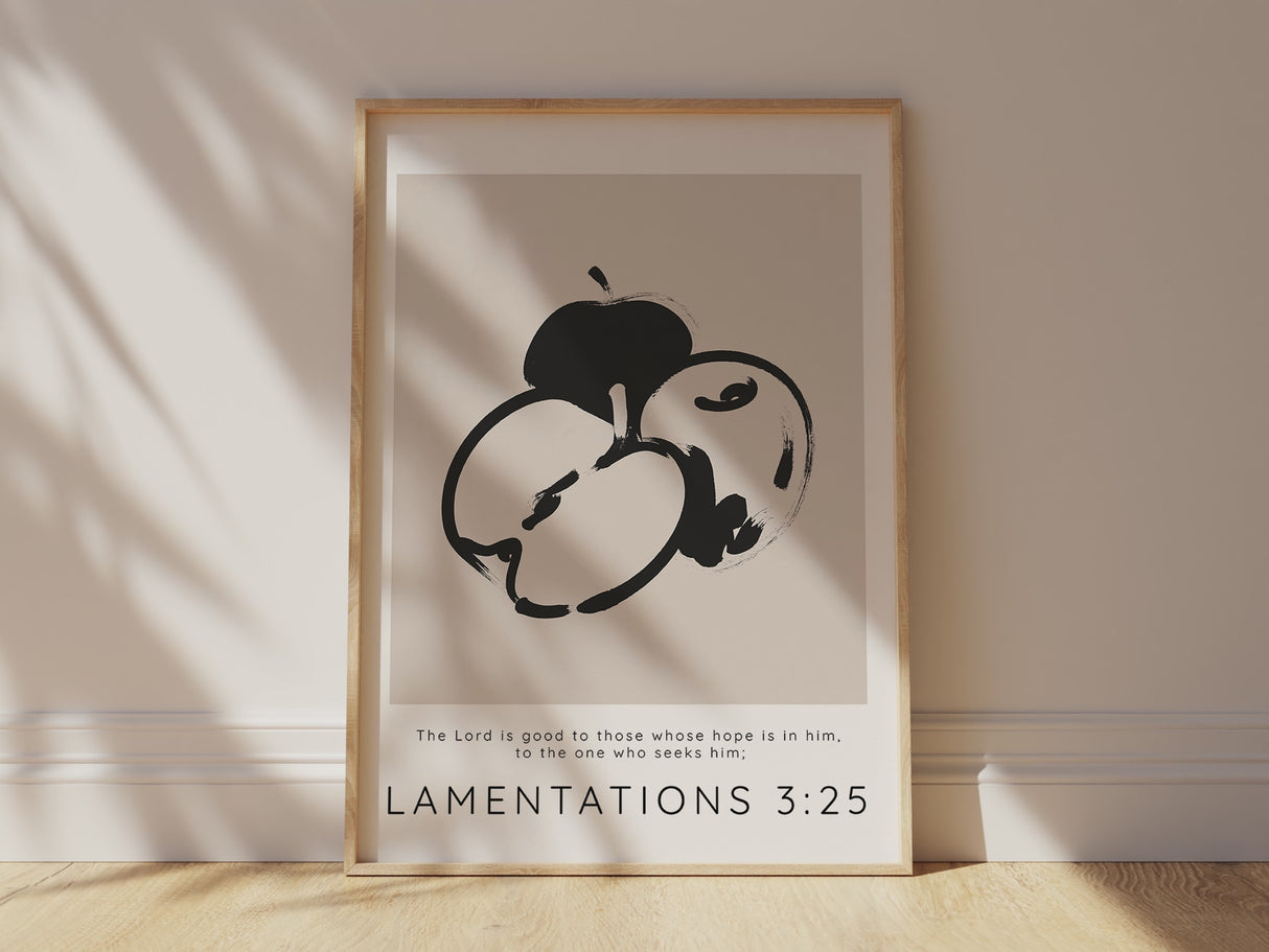 Contemporary religious artwork, faith statement, home art, Faithful home decoration, Bible verse print, God's goodness