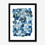 ‘Twilight Drift’ Blue Abstract Wall Art, Modern Watercolour Print, Serene Indigo and Blue Bedroom Decor, Calming Contemporary Minimalist Art