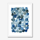 ‘Twilight Drift’ Blue Abstract Wall Art, Modern Watercolour Print, Serene Indigo and Blue Bedroom Decor, Calming Contemporary Minimalist Art